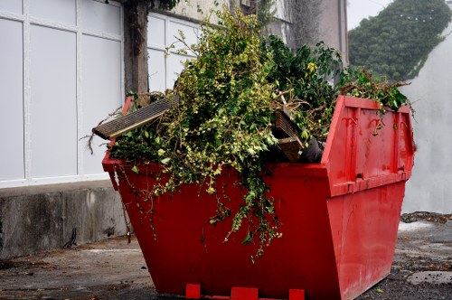 Eco-friendly rubbish removal truck operating in Central London